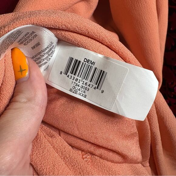 NWT Dress the Population Demi Plunging Hi-lo Mermaid Stretch Dress XXS - Picture 3 of 6